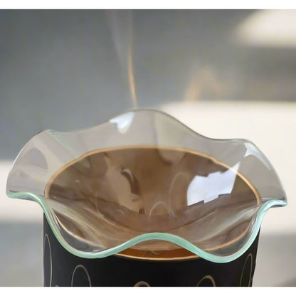 Elegant Electric Aroma Diffuser with Glass Dish
